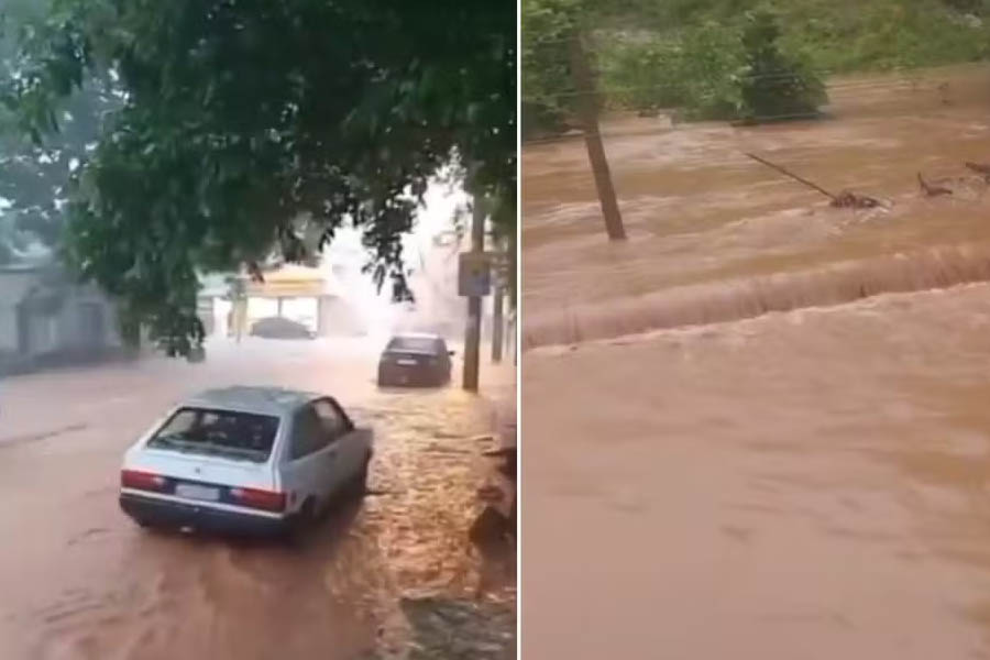 Chuvas provocam alagamentos em cidades do Noroeste Fluminense