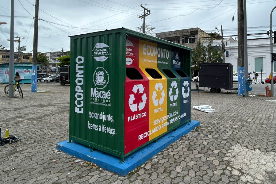 Macaé-RJ amplia coleta seletiva com novos Ecopontos em funcionamento