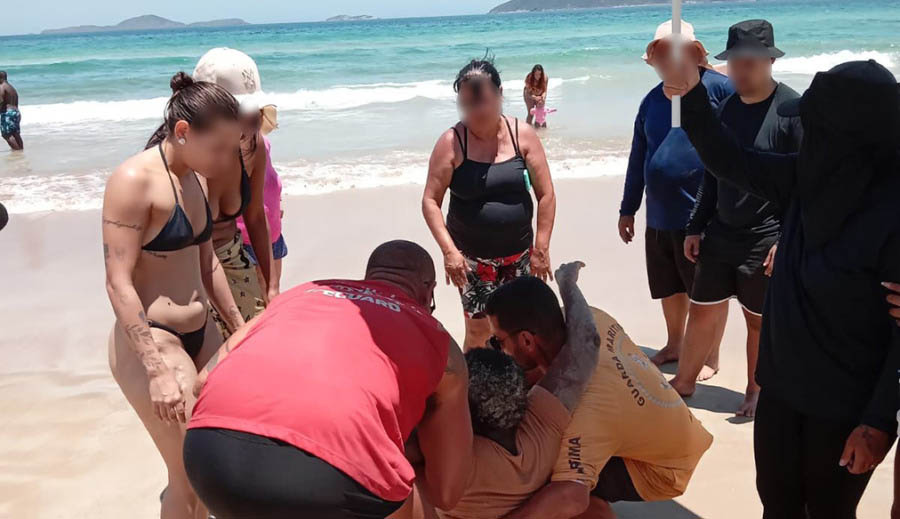 Cabo Frio-RJ destaca resposta imediata das equipes em ocorrência na orla